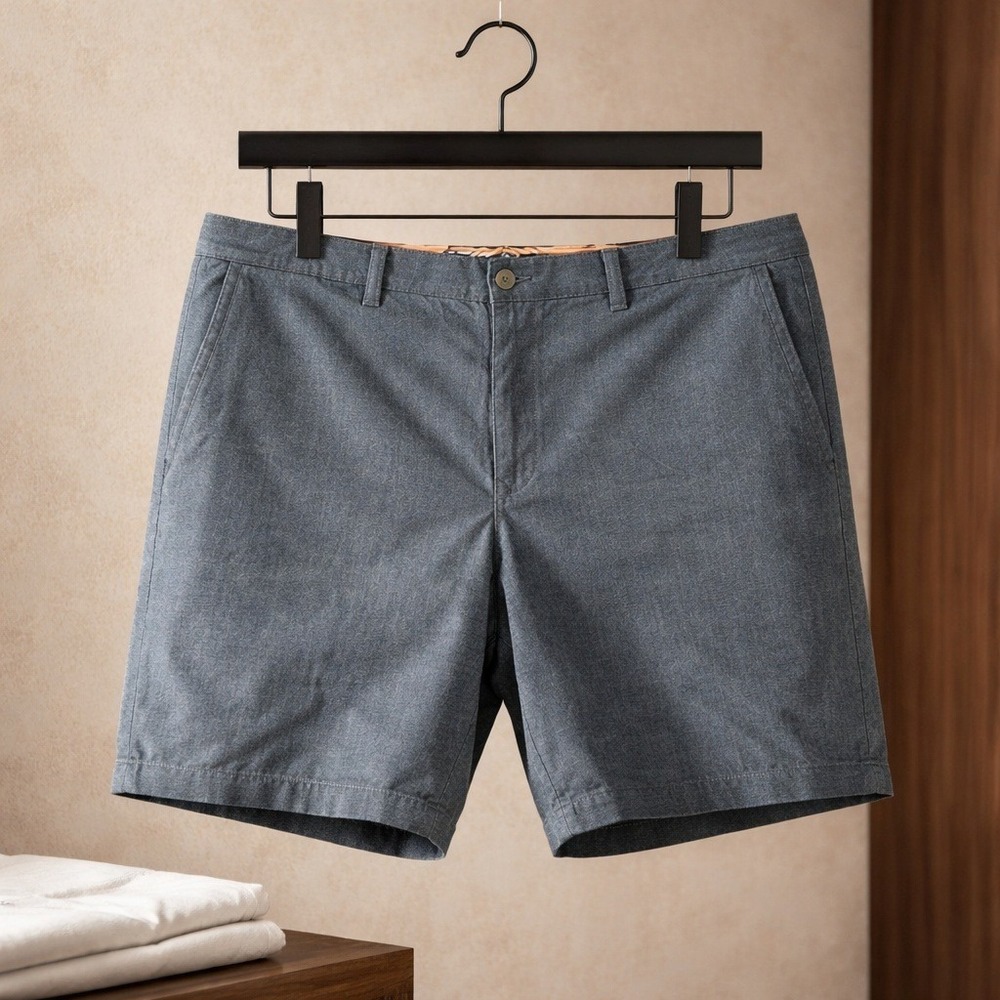 Tommy Bahama 44 Havana Herringbone Shorts Mens Ink Silk Cotton NWT $110